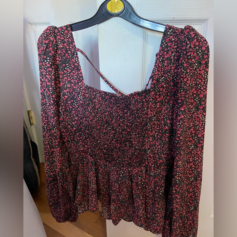Shein floral blouse
